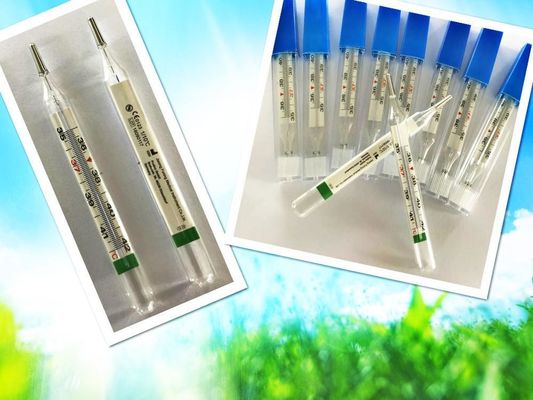 Χωρίς υδράργυρο γυάλινο θερμόμετρο για ιατρική πυρετό θερμοκρασία Νοσοκομειακό βαθμό